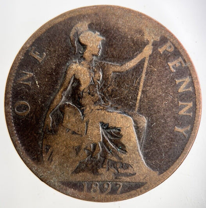 1897 Victoria One Penny Coin | Collectable Grade