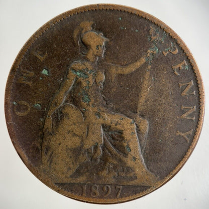 1897 Victoria One Penny Coin | Collectable Grade