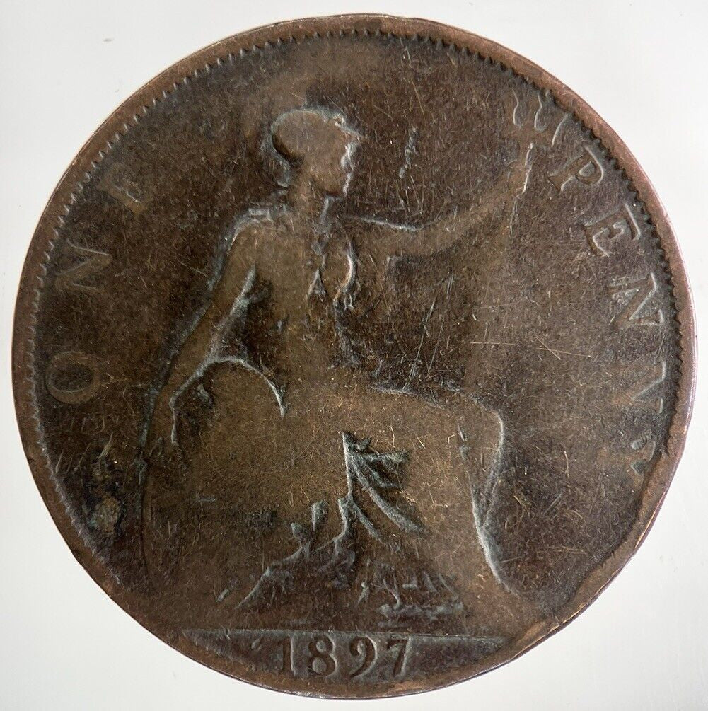 1897 Victoria One Penny Coin | Collectable Grade
