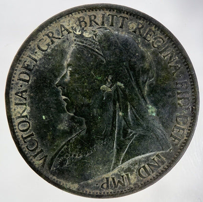 1897 Victoria One Penny Coin | Fine Collectable Grade