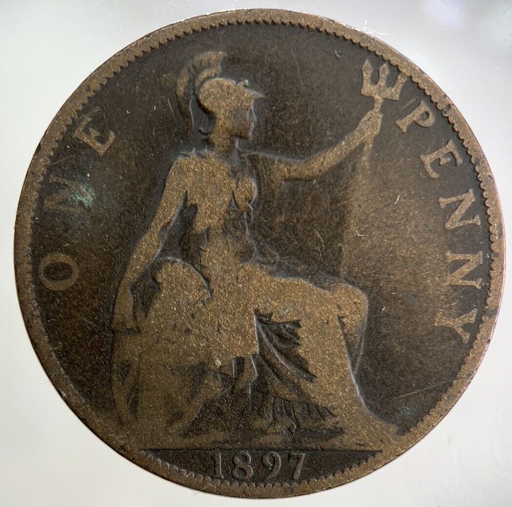 1897 Victoria One Penny Coin | Collectable Grade