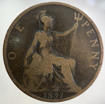 1897 Victoria One Penny Coin | Collectable Grade