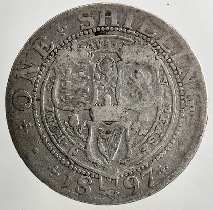 1897 Victoria Shilling Silver Coin | Collectable Grade