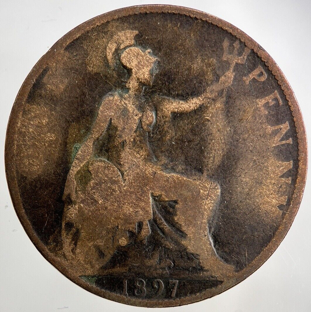 1897 Victoria One Penny Coin | Collectable Grade