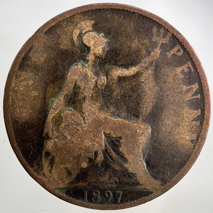 1897 Victoria One Penny Coin | Collectable Grade