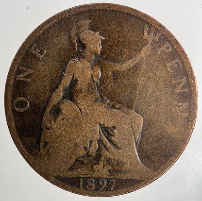 1897 Victoria One Penny Coin | Collectable Grade