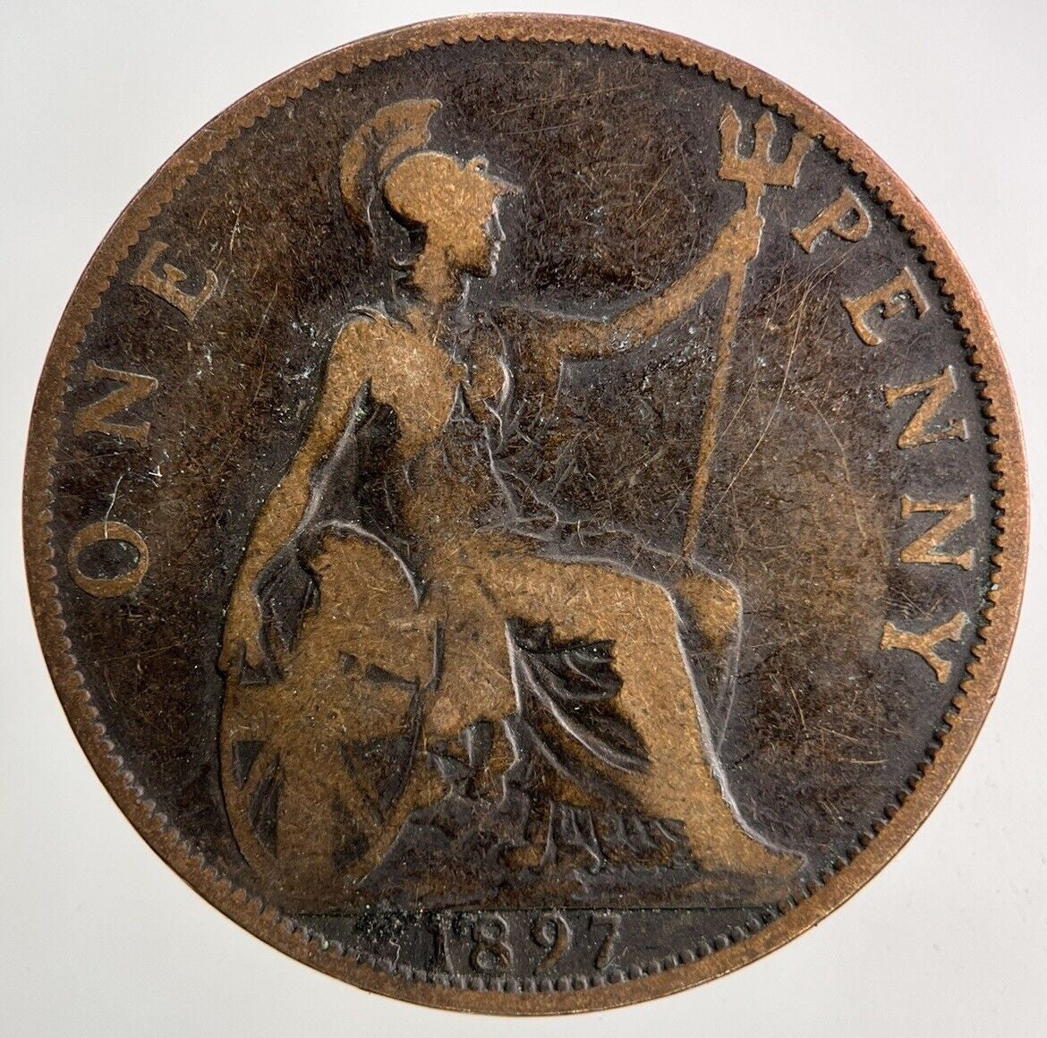 1897 Victoria One Penny Coin | Collectable Grade