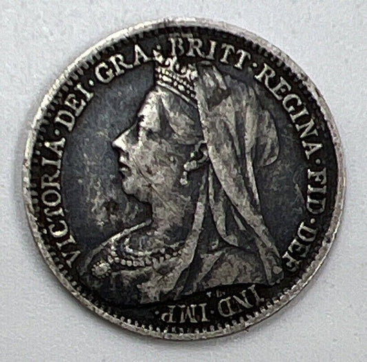 1897 Victoria Threepence | British Silver Coin | Fine Collectable Grade | a1136