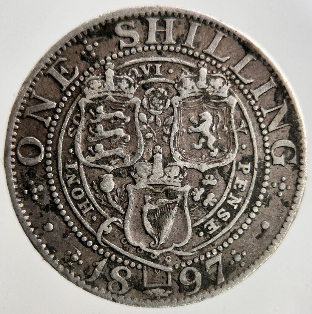 1897 Victoria Shilling Silver Coin | Fine Collectable Grade