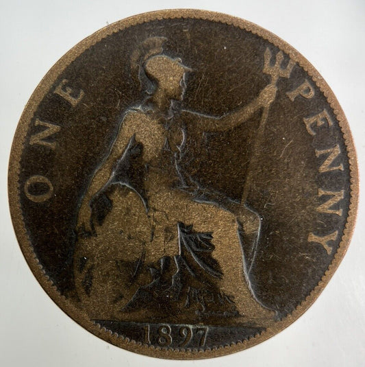 1897 Victoria One Penny Coin | Collectable Grade