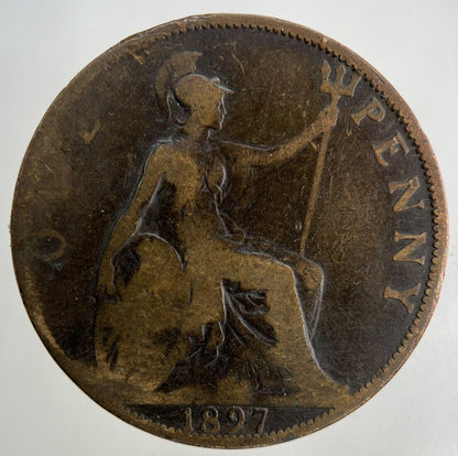 1897 Victoria One Penny Coin | Collectable Grade