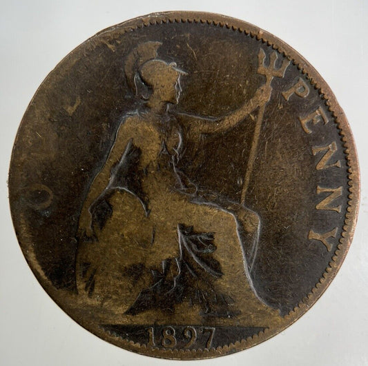 1897 Victoria One Penny Coin | Collectable Grade