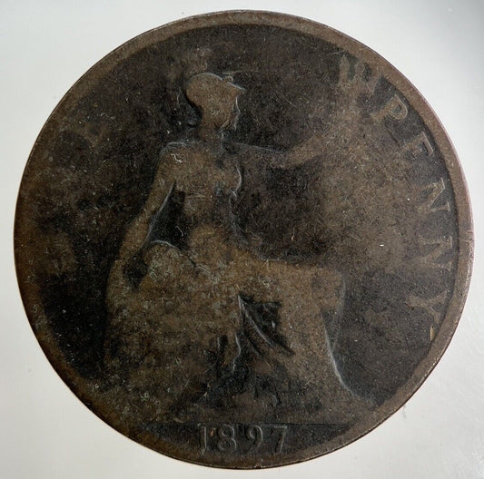 1897 Victoria One Penny Coin | Fair Grade