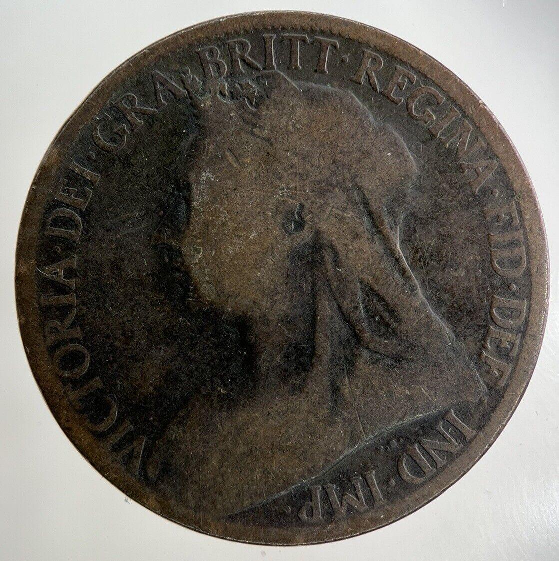 1897 Victoria One Penny Coin | Fair Grade