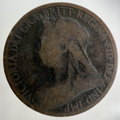 1897 Victoria One Penny Coin | Fair Grade