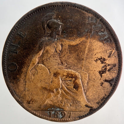 1897 Victoria One Penny Coin | Collectable Grade