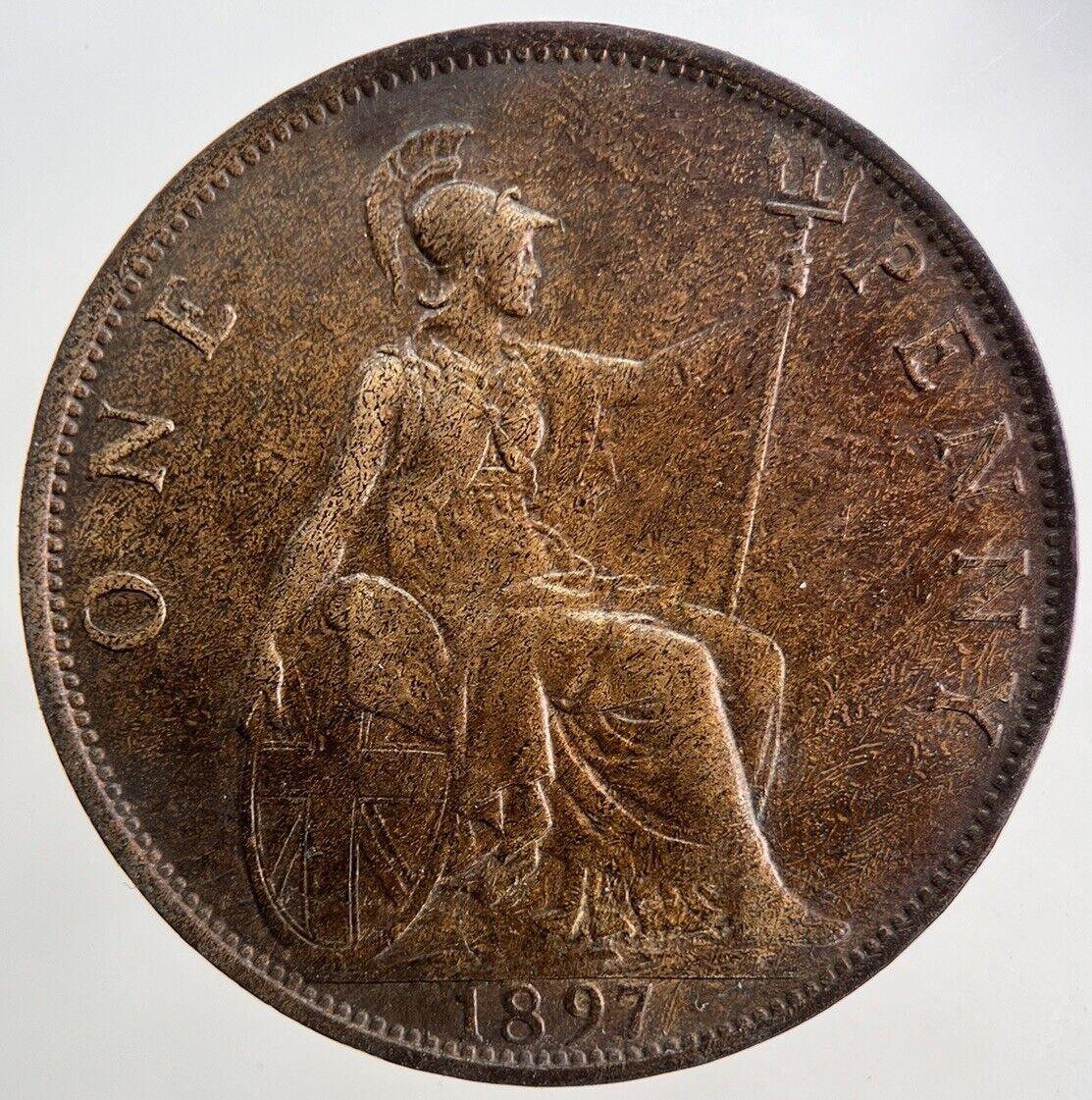 1897 Victoria One Penny Coin | Fine Collectable Grade