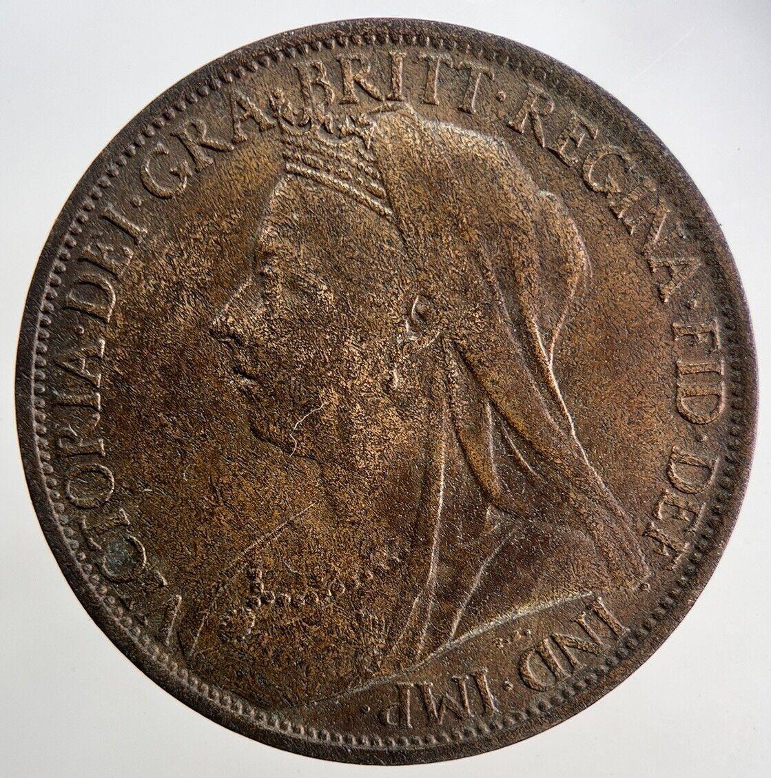 1897 Victoria One Penny Coin | Fine Collectable Grade