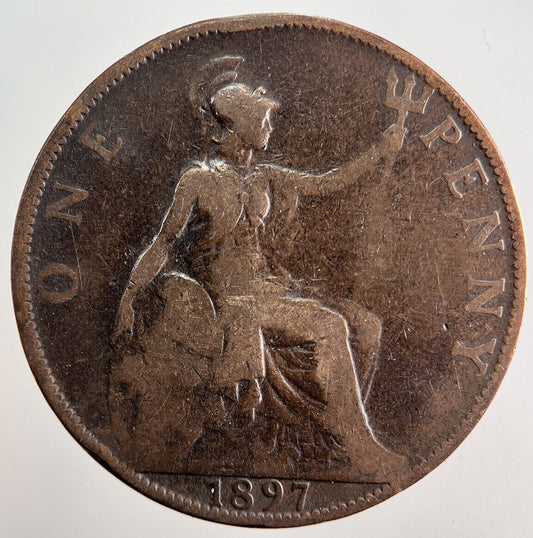 1897 Victoria One Penny Coin | Collectable Grade