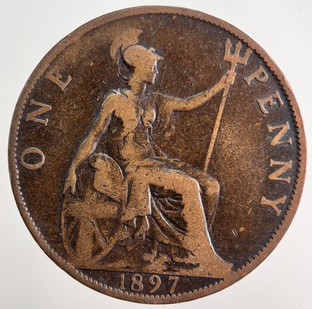 1897 Victoria One Penny Coin | Collectable Grade