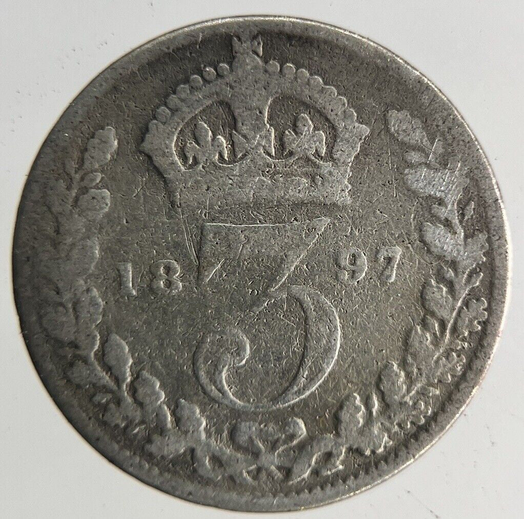 1897 Victoria Threepence Silver Coin | Collectable Grade