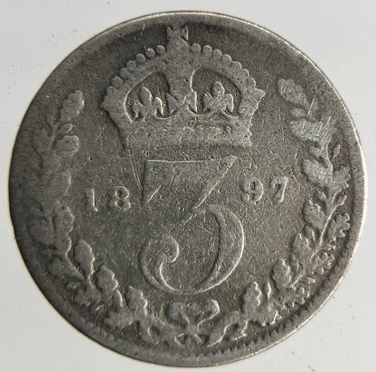 1897 Victoria Threepence Silver Coin | Collectable Grade