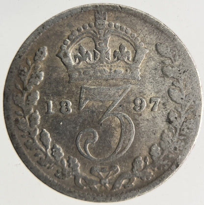 1897 Victoria Threepence Silver Coin | Collectable Grade