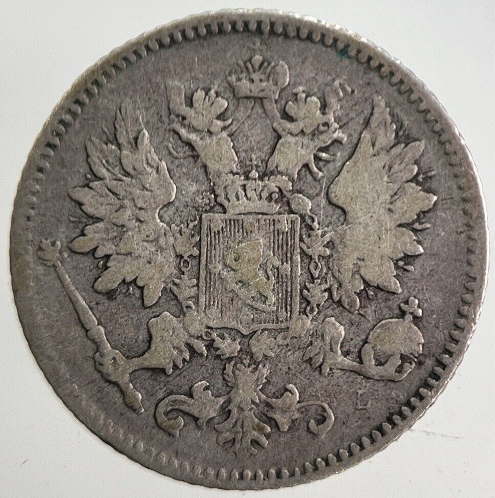 1898 Finland 25 Pennia Silver Coin | Collectable Grade | a4868