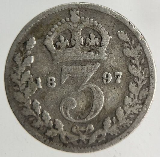 1897 Victoria Threepence Silver Coin | Collectable Grade