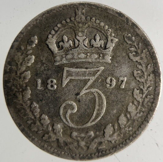 1897 Victoria Threepence Silver Coin | Collectable Grade