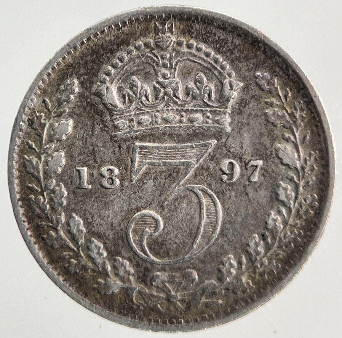 1897 Victoria Threepence Silver Coin | Very High Grade