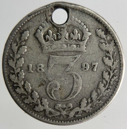1897 Victoria Threepence Silver Coin | Collectable Grade