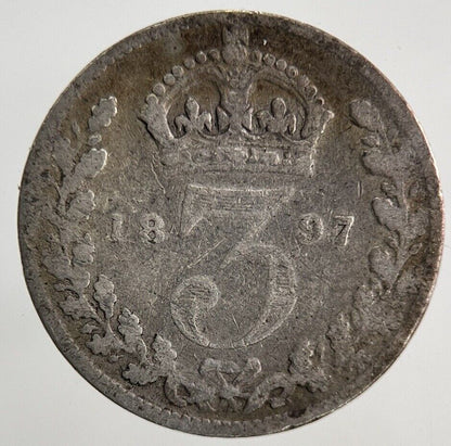 1897 Victoria Threepence Silver Coin | Collectable Grade