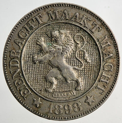 1898 Belgium 10 Centimes Coin | Fine Collectable Grade
