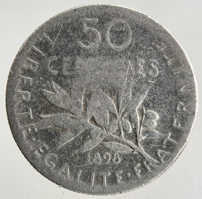 1898 France 50 Centimes Silver Coin | Collectable Grade