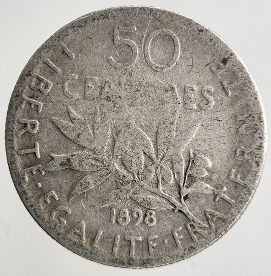 1898 France 50 Centimes Silver Coin | Collectable Grade