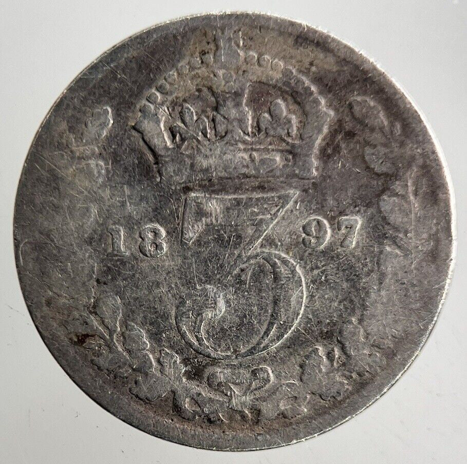 1897 Victoria Threepence Silver Coin | Collectable Grade