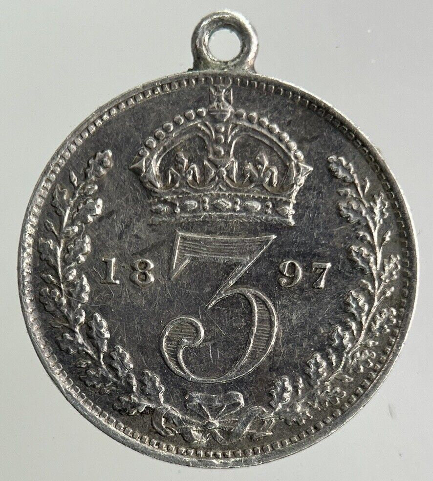 1897 Victoria Threepence Silver Coin | Very High Grade