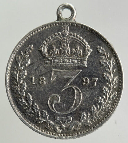 1897 Victoria Threepence Silver Coin | Very High Grade
