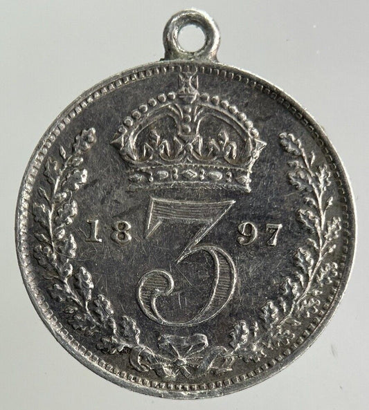 1897 Victoria Threepence Silver Coin | Very High Grade