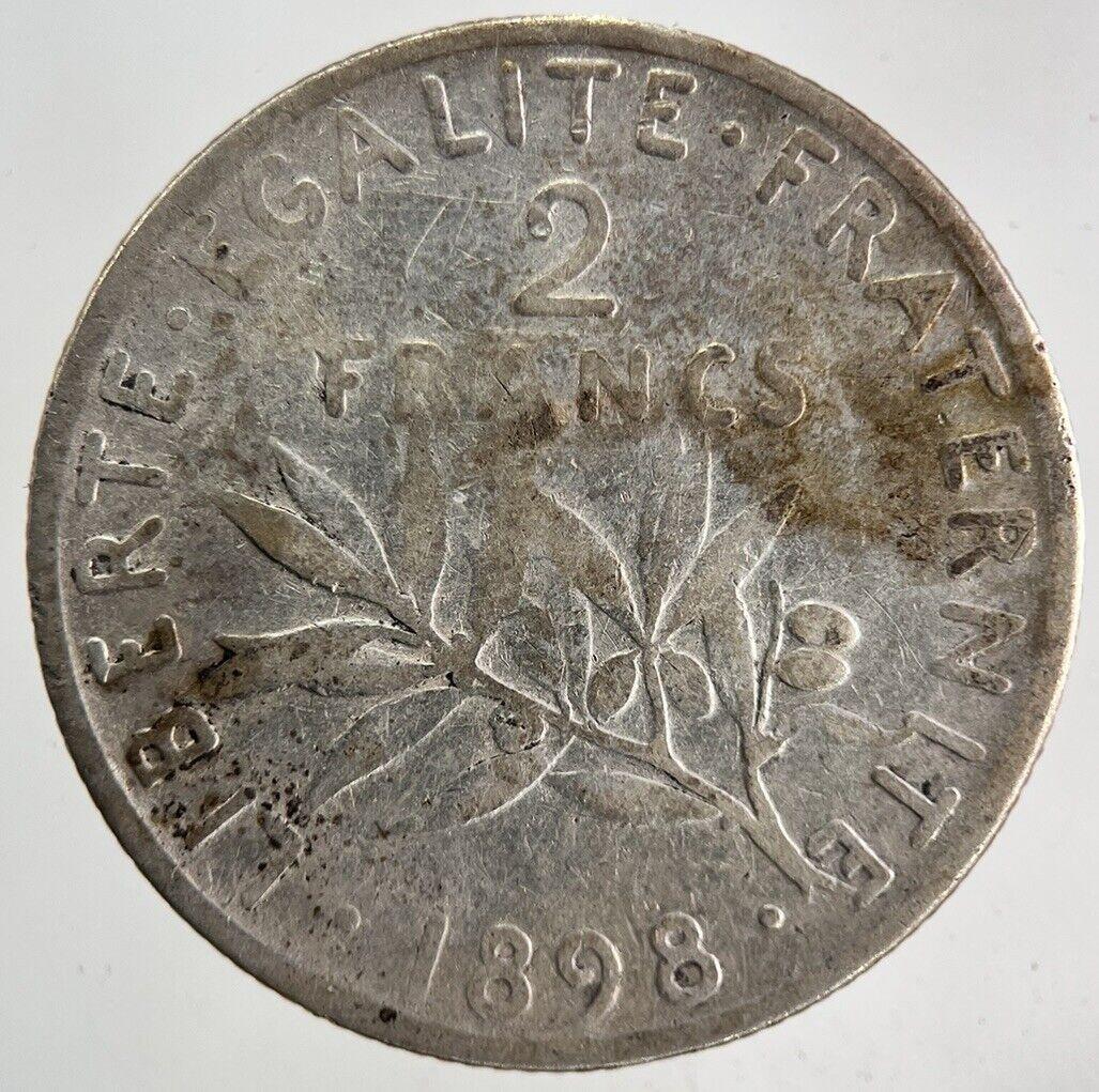 1898 France 2 Francs Silver Coin | Collectable Grade
