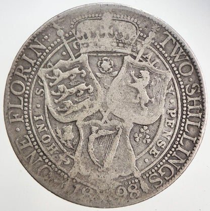 1898 Victoria Florin Silver Coin | Collectable Grade | a5849