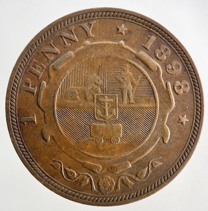 1898 South Africa One Penny Coin | Fine Collectable Grade
