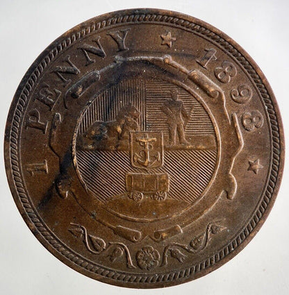 1898 South Africa One Penny Coin | Fine Collectable Grade