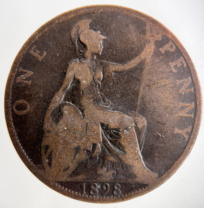1898 Victoria One Penny Coin | Collectable Grade