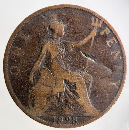 1898 Victoria One Penny Coin | Collectable Grade