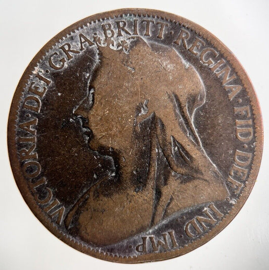 1898 Victoria One Penny Coin | Collectable Grade