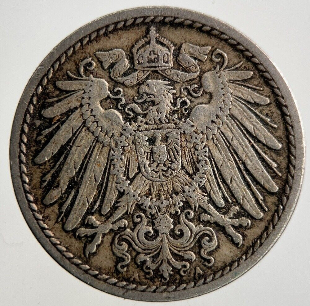 1898 Germany 5 Pfennig Coin | Fine Collectable Grade