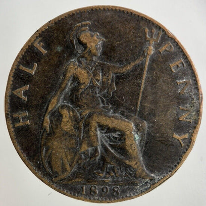 1898 Victoria Half-Penny Coin | Fine Collectable Grade