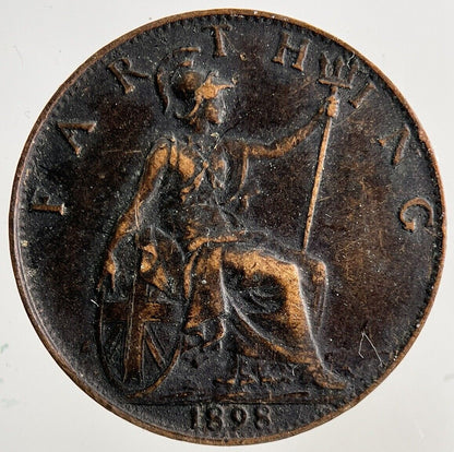1898 Victoria Farthing Coin | Fine Collectable Grade